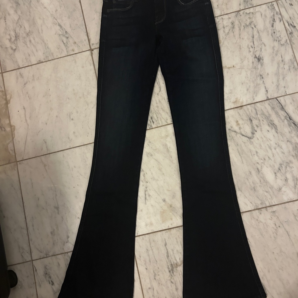 7 For All Mankind Dark Blue Flare Jeans